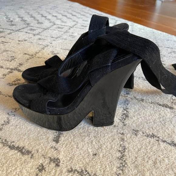 CELINE ANKLE WRAP PLATFORMS - Picture 2 of 5
